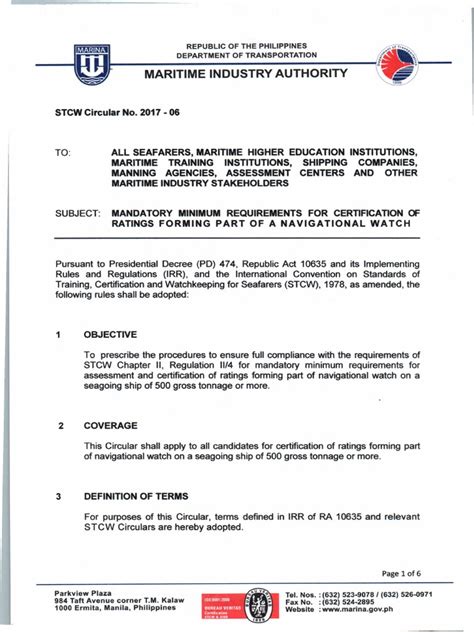 STCW Circular No. 2017 .